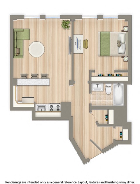 wakefield hall apartments one bedroom floor plan